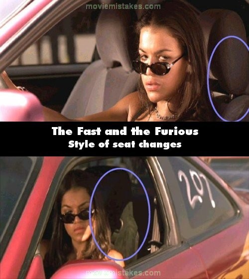 Phim The Fast and the Furious, kiểu ghế ngồi thay đổi